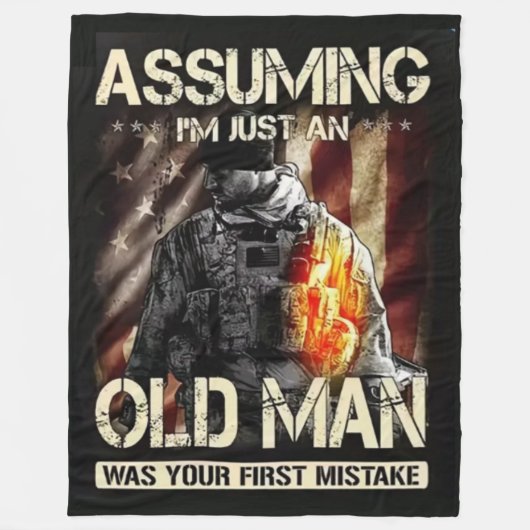 GEWOON EEN OUD MAN FLEECE DEKEN (Voorkant)