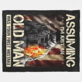 GEWOON EEN OUD MAN FLEECE DEKEN (Voorkant (Horizontaal))