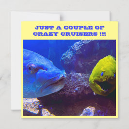 GEWOON EEN PAAR GEKKE KRUISERS SCHIP DEUR MAGNEET MAGNETISCHE UITNODIGING