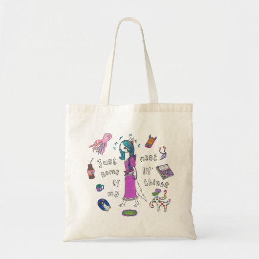 "Gewoon een paar van mijn kleine dingetjes" Tote Bag (Voorkant)