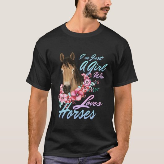 Gewoon een paard dat paarden liefheeft t-shirt (Voorkant)