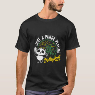 Gewoon een panda die volleybal speelt dier t-shirt