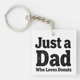 Gewoon een papa die van donuts houdt – Grappige pa Sleutelhanger