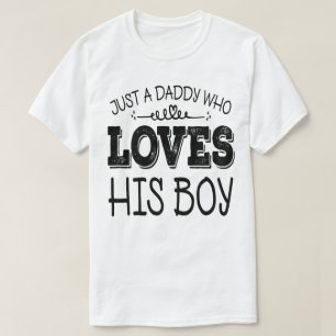 Gewoon een papa die van zijn jongen houdt Vaderdag T-shirt