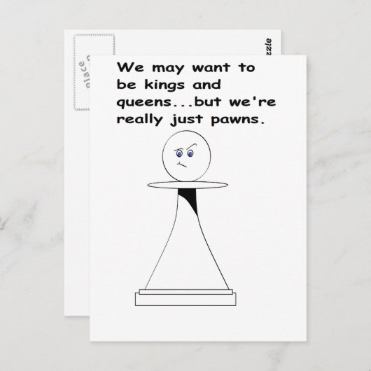 Gewoon een pawn briefkaart (Voorkant / Achterkant)