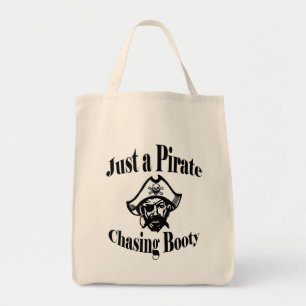 Gewoon een piraat achterende groep tote bag