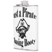 Gewoon een piraatverslaafden - zwart gezicht heupfles (Links)