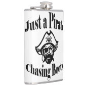 Gewoon een piraatverslaafden - zwart gezicht heupfles (Rechts)