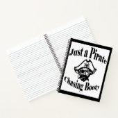 Gewoon een piraatverslaafden - zwart gezicht notitieboek (Binnen)