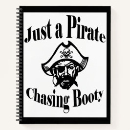 Gewoon een piraatverslaafden - zwart gezicht notitieboek