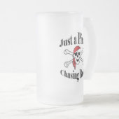 Gewoon een Pirate Chasing Booty - een kleurrijke s Matglas Bierpul (Voorkant rechts)