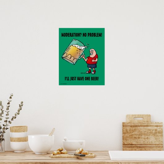 Gewoon een Poster van Beer Funny (Keuken)