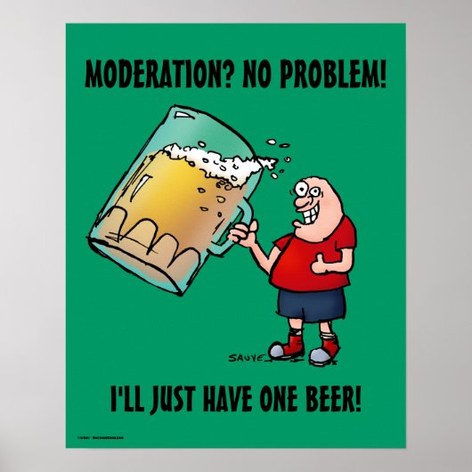 Gewoon een Poster van Beer Funny (Voorkant)