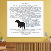 Gewoon een prijsopgave voor honden - zwarte labrad canvas afdruk (Insitu (Woonkamer))