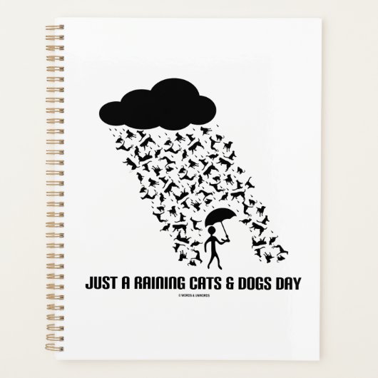 Gewoon een regenkat en Dogs Day Meteorology Humor Planner (Voorkant)