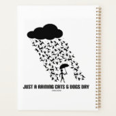 Gewoon een regenkat en Dogs Day Meteorology Humor Planner (Achterkant)