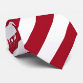 Gewoon een rode en witte streep stropdas (Opgerold)