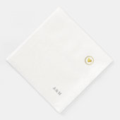 Gewoon een romantisch Faux Gold hart van de liefde Servet (Hoek)