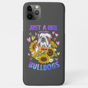 Gewoon een schattig meisje houdt van Engelse bulld Case-Mate iPhone Case
