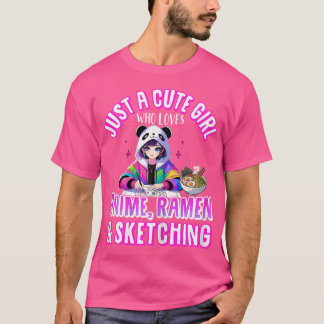 Gewoon een Schattige meisje dat houdt van anime ra T-shirt