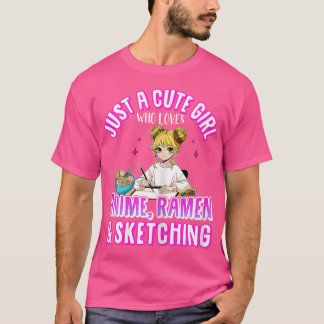 Gewoon een Schattige meisje dat houdt van anime ra T-shirt