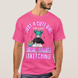 Gewoon een Schattige meisje dat houdt van anime sc T-shirt