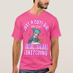 Gewoon een Schattige meisje dat houdt van anime sc T-shirt