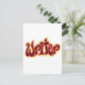 Gewoon een schrijver rood briefkaart (Staand voorkant)