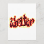Gewoon een schrijver rood briefkaart (Voorkant)