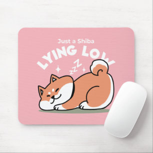Gewoon een Shiba die laag ligt: Cute Shiba Inu Des Muismat