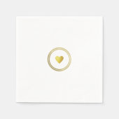 gewoon een simpel faux gouden hart van liefde mini servet (Voorkant)