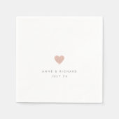 gewoon een simpel liefdeshart . trouwfeest servet (Voorkant)