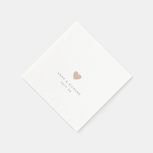 gewoon een simpel liefdeshart . trouwfeest servet (Hoek)