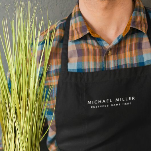 Gewoon een simpel minimalistisch zwart schort met 