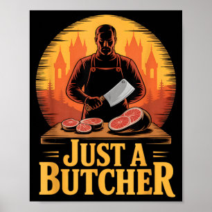 Gewoon een slager grappig sarcastisch retro vintag poster