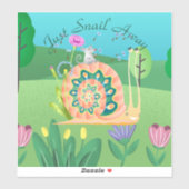 Gewoon een slak achterna Cute Slak Sticker (Vel)
