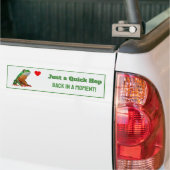 Gewoon een snelle sprong Grappige kikker bestuurde Bumpersticker (Op Truck)