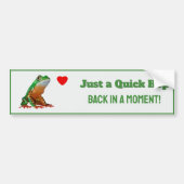 Gewoon een snelle sprong Grappige kikker bestuurde Bumpersticker (Voorkant)
