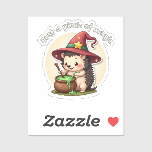 Gewoon een snufje magie - Schattigee egel Sticker (Vel)