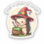 Gewoon een snufje magie - Schattigee egel Sticker (Voorkant)