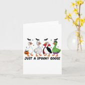 Gewoon een spookachtige gans grappig Halloween kos Kaart (Gele Bloem)
