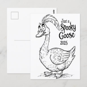 Gewoon een spookachtige gans   Halloween 2025 en H Briefkaart