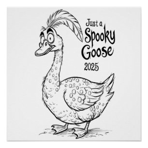 Gewoon een spookachtige gans Halloween 2025 en H Perfect Poster