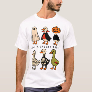Gewoon een spookachtige gans Halloween Gekke gans T-shirt