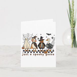 Gewoon een spookachtige gans Halloween Gekke Goose Kaart