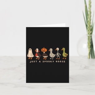 Gewoon een spookachtige gans Halloween Gekke Goose Kaart