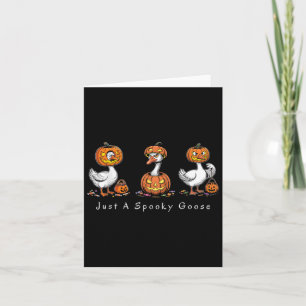 Gewoon een spookachtige gans Halloween Gekke Goose Kaart