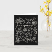 Gewoon een spookachtige gans Schattige Gekke Hallo Kaart (Gele Bloem)