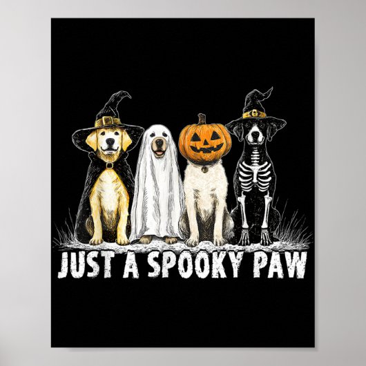 Gewoon een spookachtige Paw Labrador Retriever Hal Poster (Voorkant)