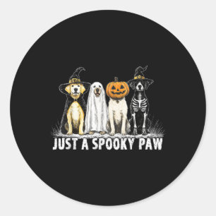 Gewoon een spookachtige Paw Labrador Retriever Hal Ronde Sticker